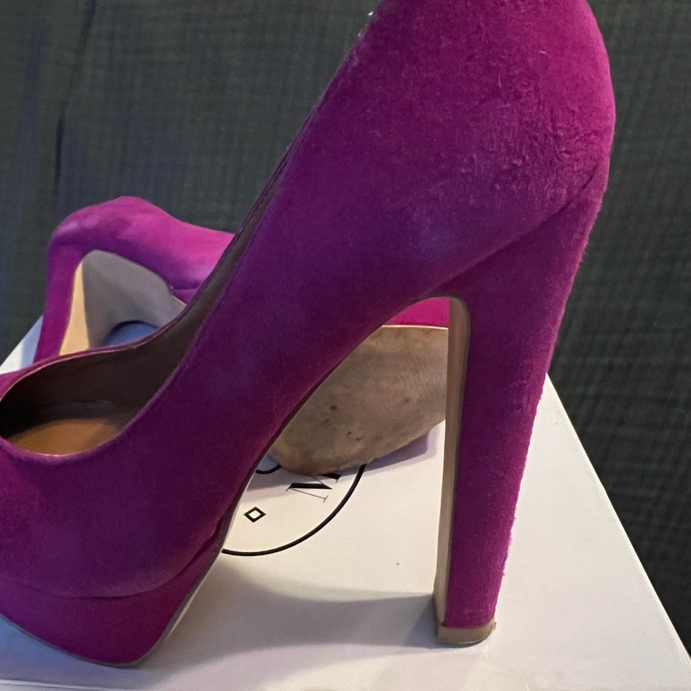 Suede Fuchsia Steve Madden Platform Shoes